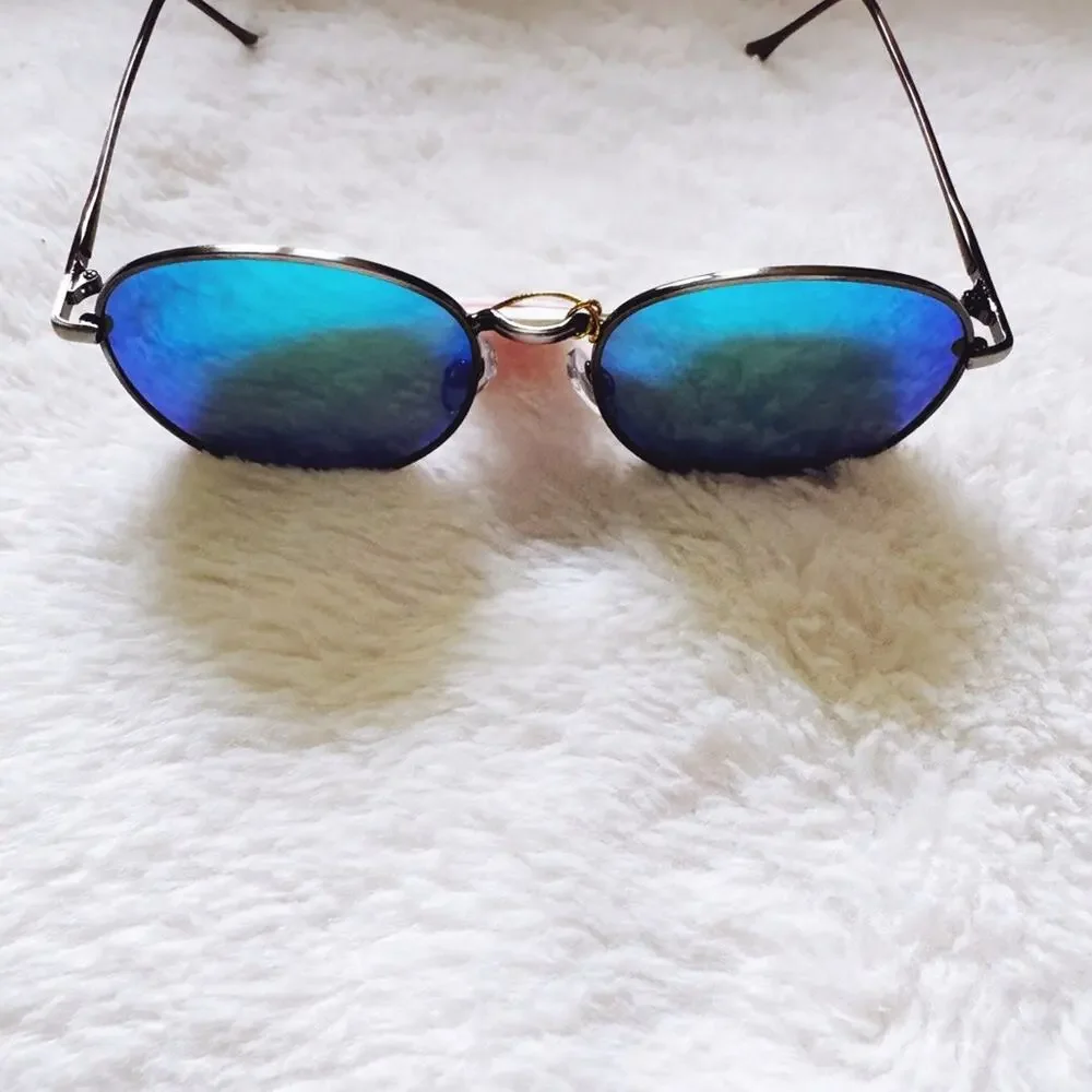Blaine Bright Green Polarized Mirrored Sunglasses